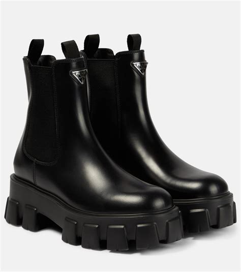 prada monolith leather chelsea boots|Prada monolith boots nordstrom.